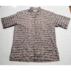 Tori Richard Geometric Made In Hawaii USA 100% Cotton Lawn Hawaiian Large EUC